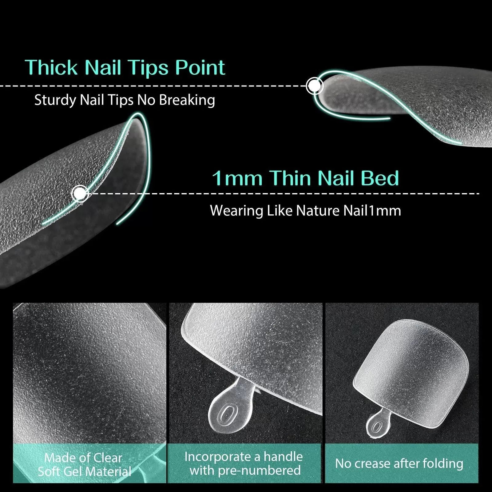 Soft Gel Toes Tips Box of 550