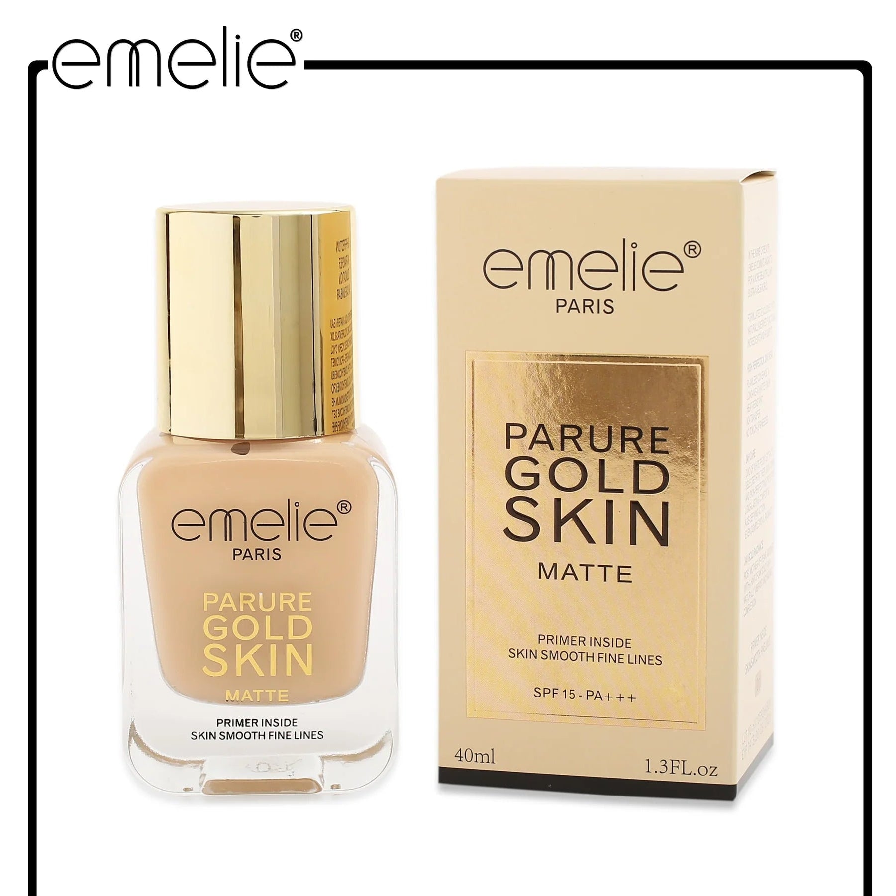 Emelie Paris Parure Gold Skin Matte Foundation - 40ml