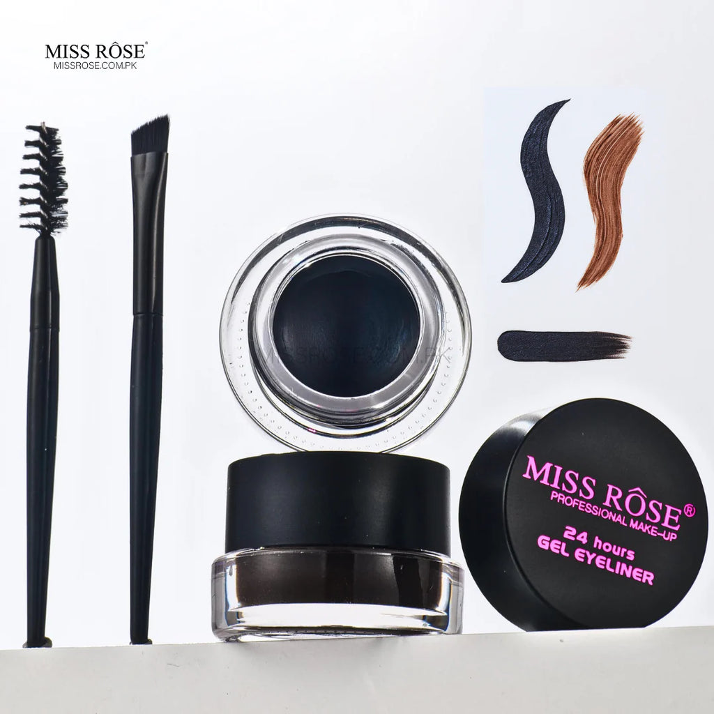 Miss Rose Gel Eyeliner – 2 Color Set (Black+Brown)