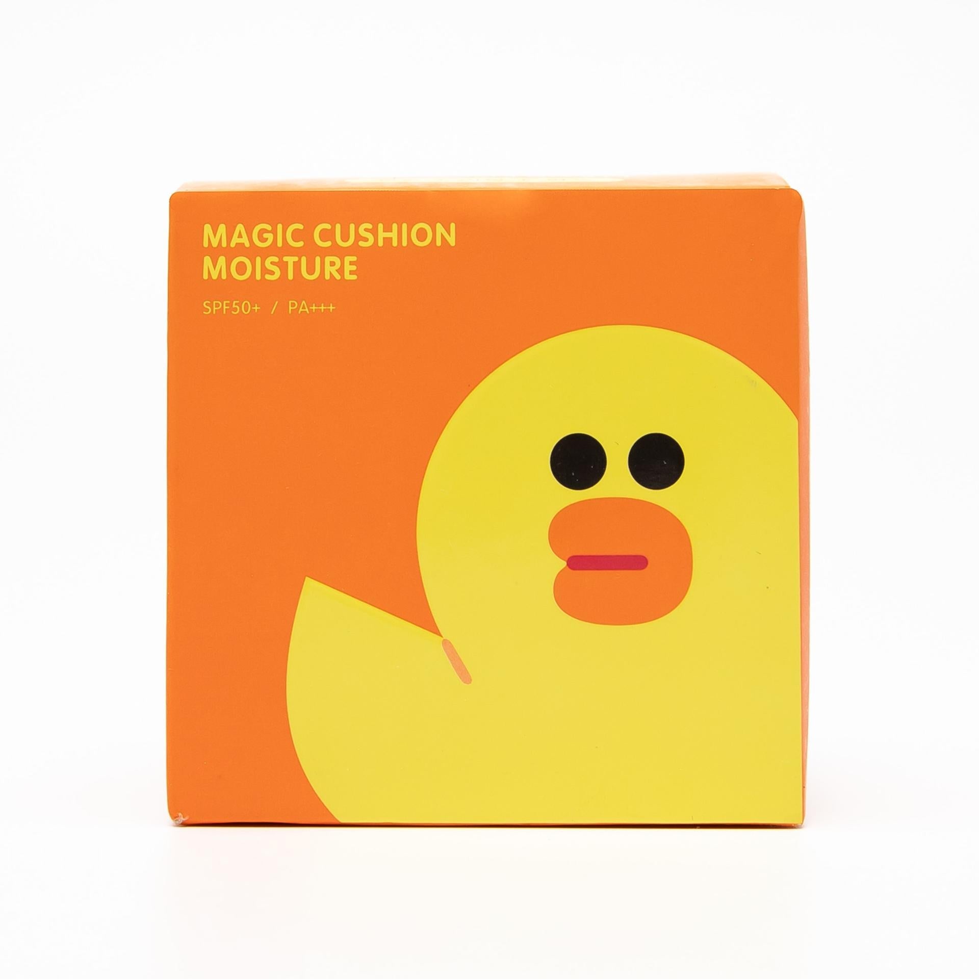 Magic Cushion Moisture. Misha face cushion. Yellow duck. Sunscreen + Moisturizing. SPF 50+/PA+++. TONE NO. 21.