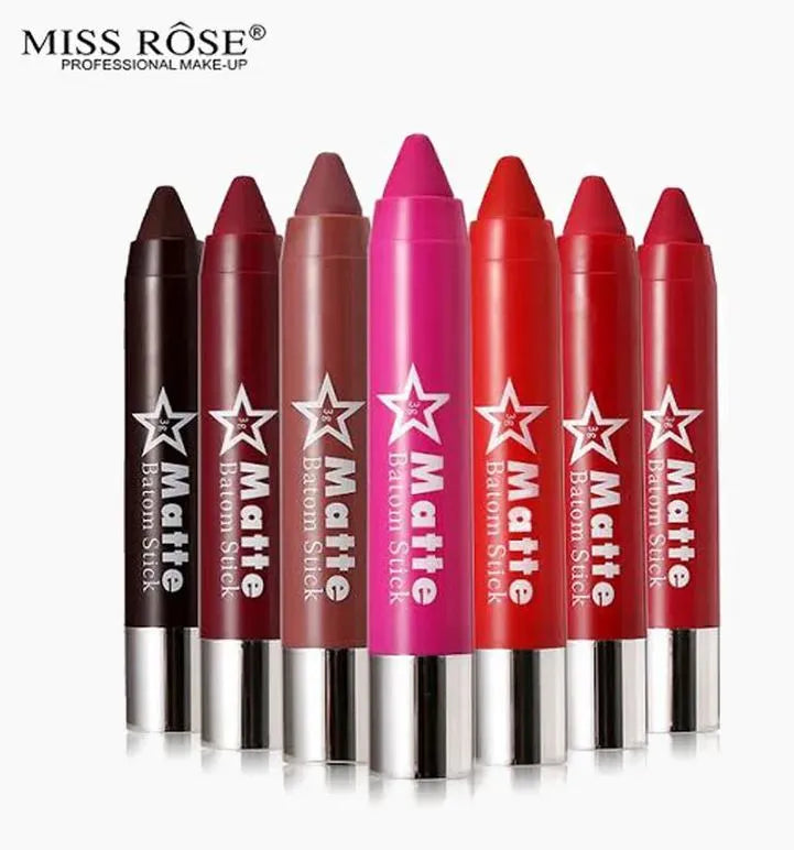 Miss Rose Matte Chubby Lips Crayon Lipstick each