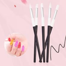 Professional Silicone Nail Art Brush Set 5-Pcs Nail Art Brushes.