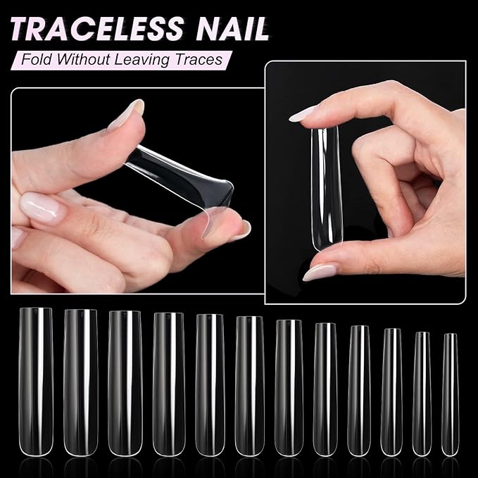 Extra Long Square Full Cover Nail 240 pcs/BOX