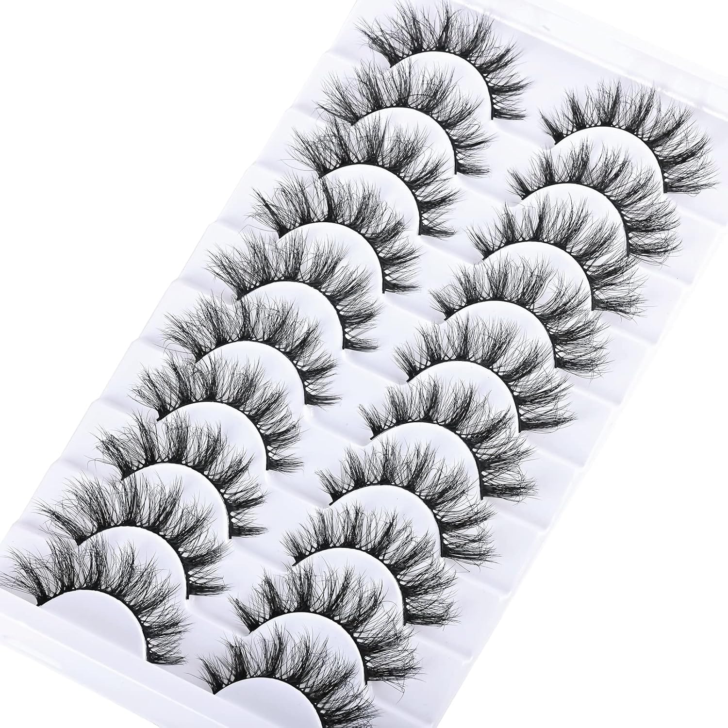 FARRED Cat Eye Lashes False Eyelashes Natural Look 10 Pairs 9‑15 mm
