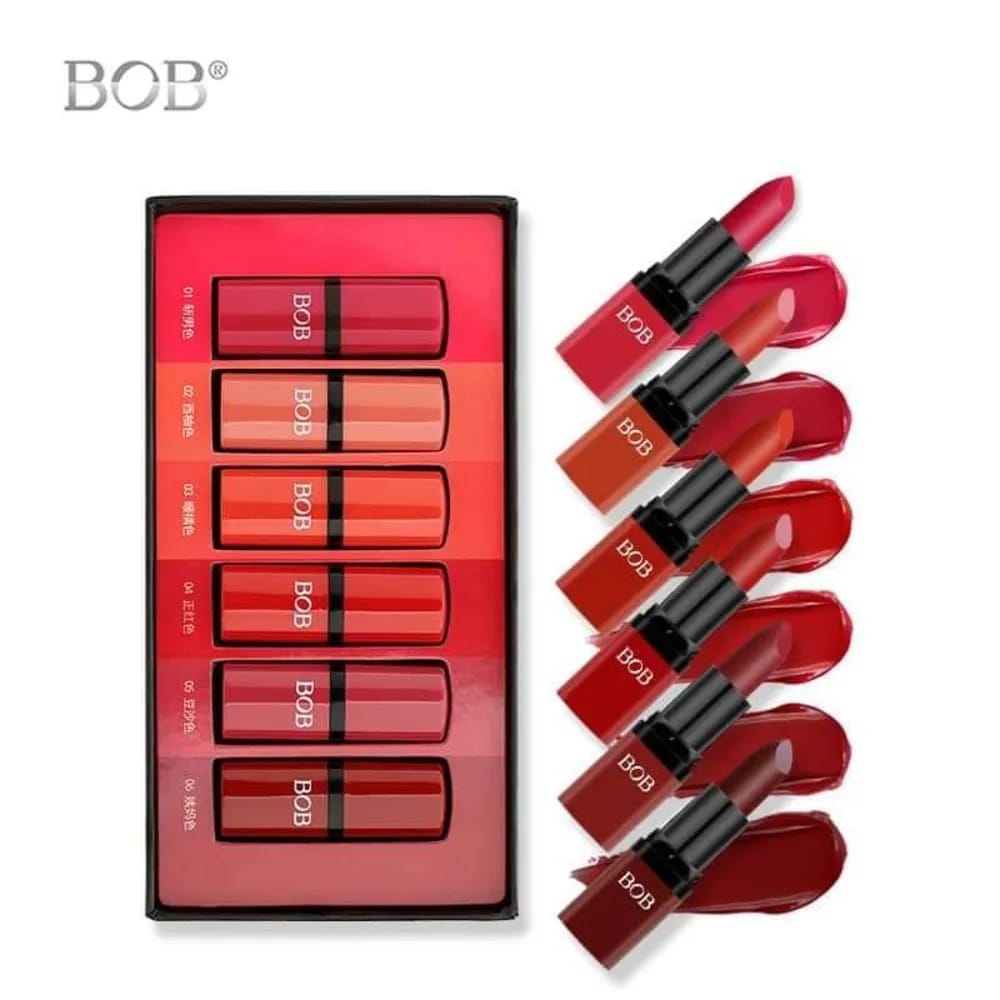 BOB  6 in 1  super stay Matte Lipstick set