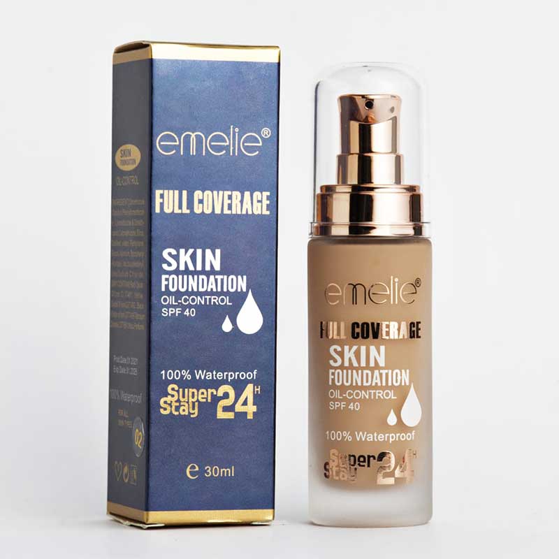 Emelie Full Coverage Skin Foundation Oil Control SPF40 (30ml)