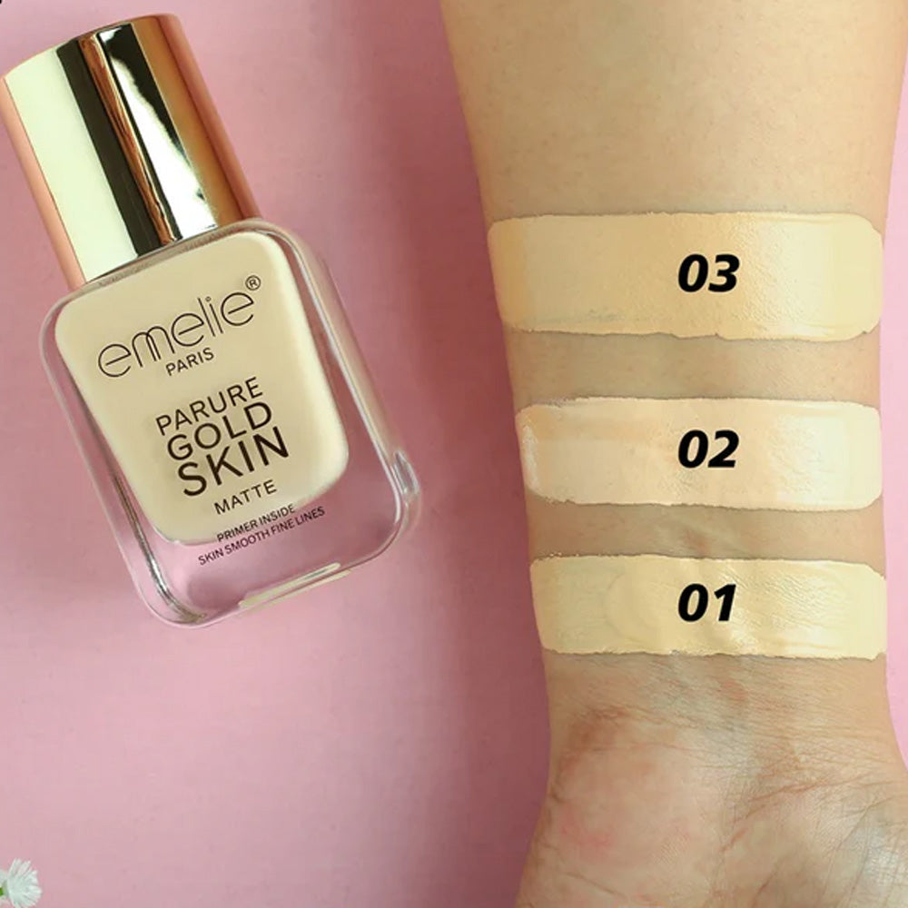 Emelie Paris Parure Gold Skin Matte Foundation - 40ml