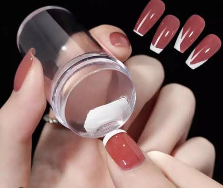 Clear Silicon Nail Stamper For French Nail