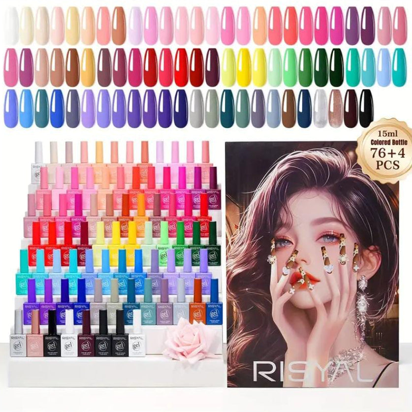80pcs RISYAL Gel Polish  Soak off UV led/lamp