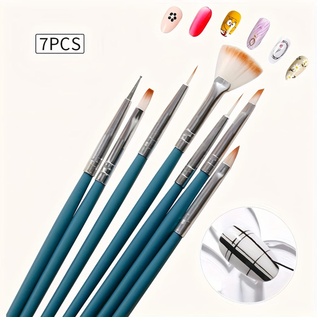 Acrylic Nail Art Brushes (Pack of 7)