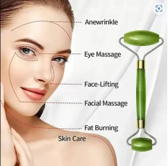 Face Massager Jade Roller & Gua sha stone set