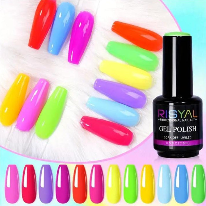 RIYSAL 60 Color Gel Nail Polish Set (7.3 ml - RL2239)