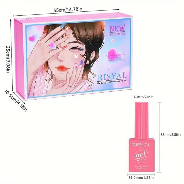 RISYAL 60 Color Gel Nail Polish Set