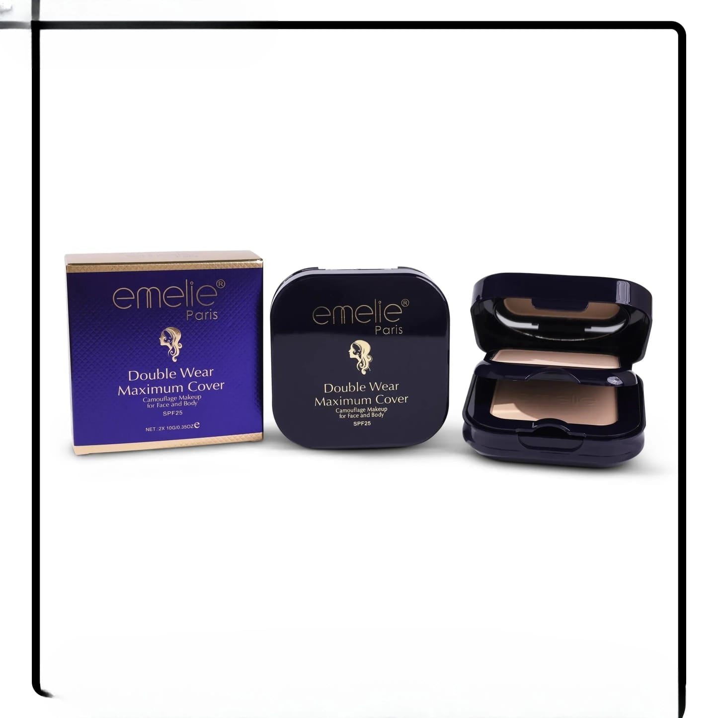 Emelle Double Wear Maximum Cover Pressed Powder