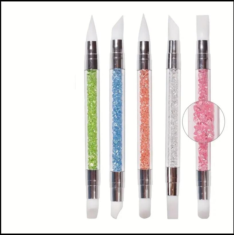 5Pcs Dual-head Nail Art Silicone Brush Sculpture
