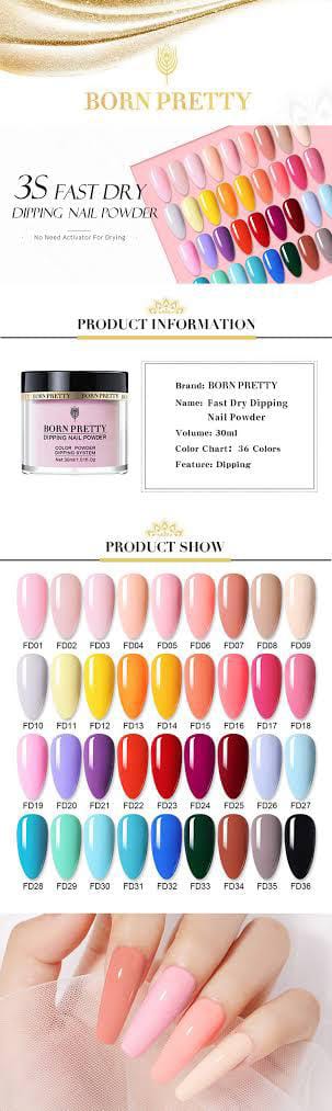 Born Pretty Dipping Powder 10ml Each