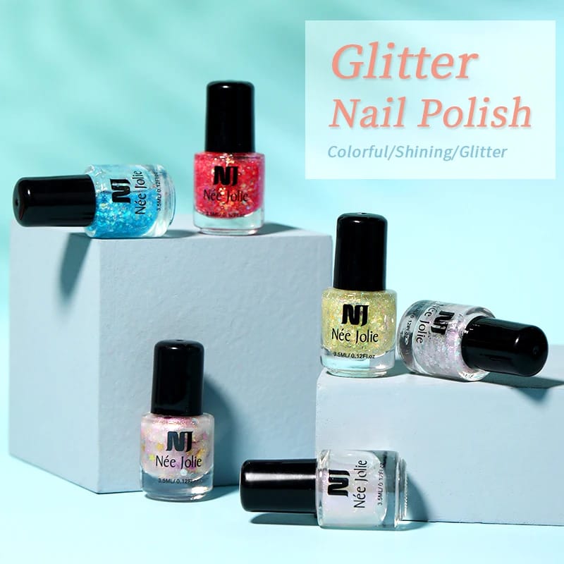 Nee Jolie Glitter Nail Polish - 3.5ml  (Pack of 3)