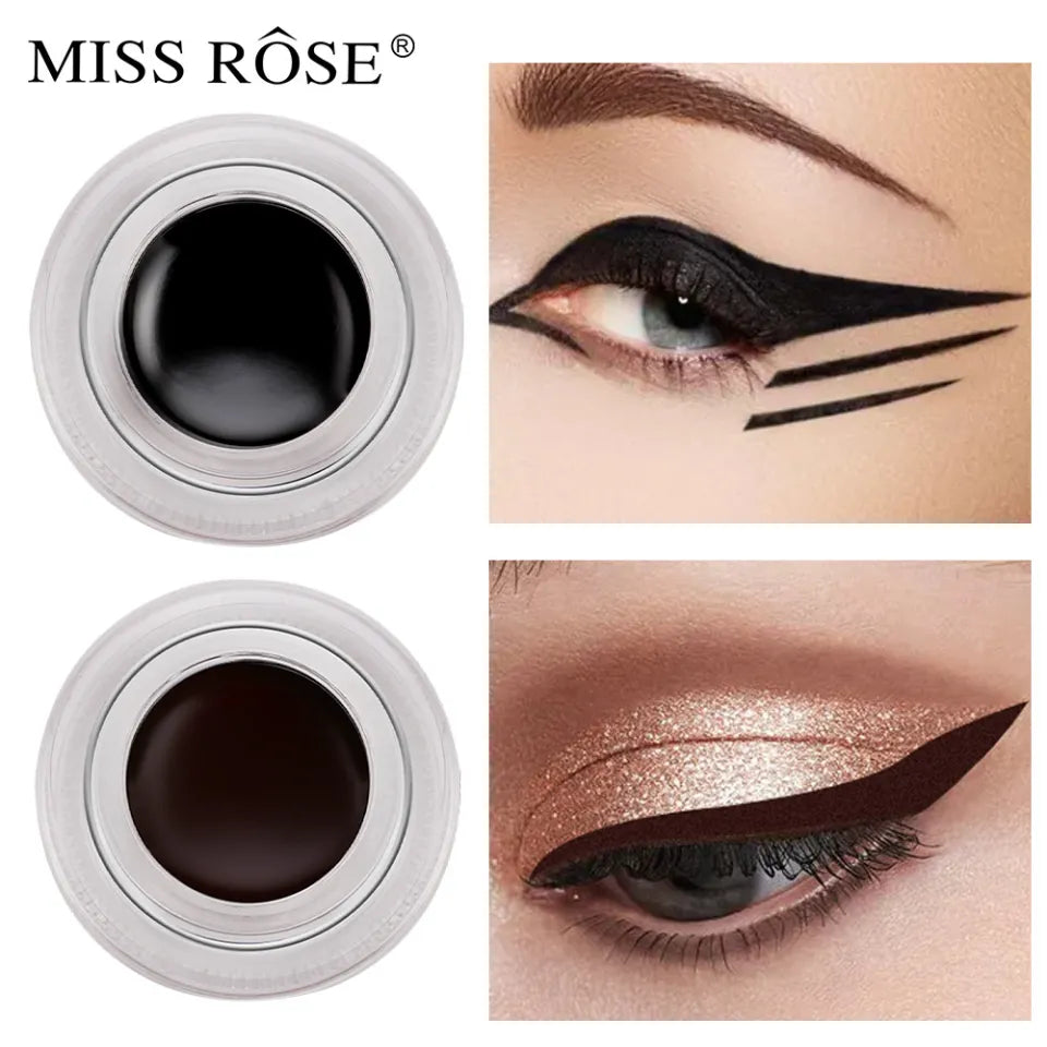Miss Rose Gel Eyeliner – 2 Color Set (Black+Brown)