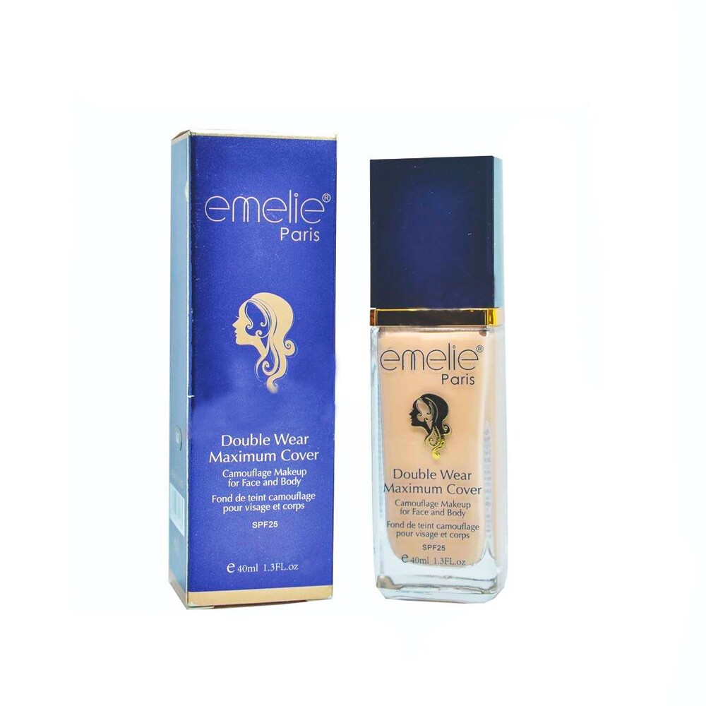 Emelie Paris Double Wear Maximum Cover Waterproof Foundation 30ml